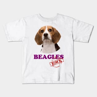 Beagles Rock! Kids T-Shirt